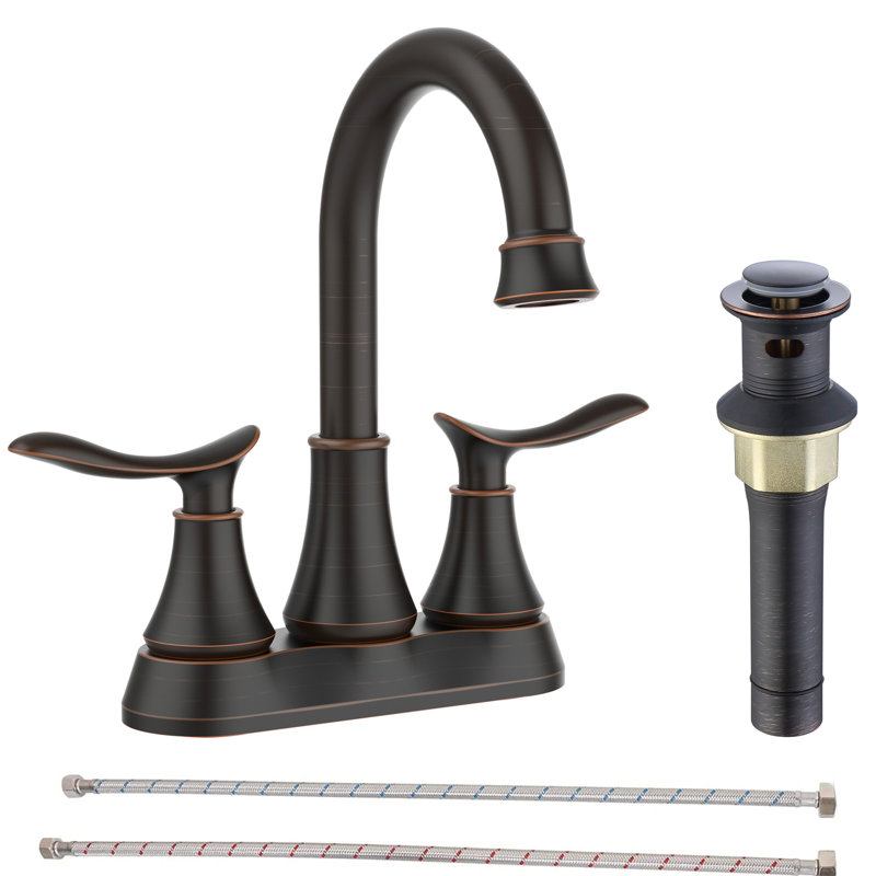 4-Inch Matte Black Bathroom Vanity Faucet - 2 With Pop-Up Drain To Rust, Corrosion, Tarnish, No Water Spot, Finger Print Sink , Scratch, Rust- For