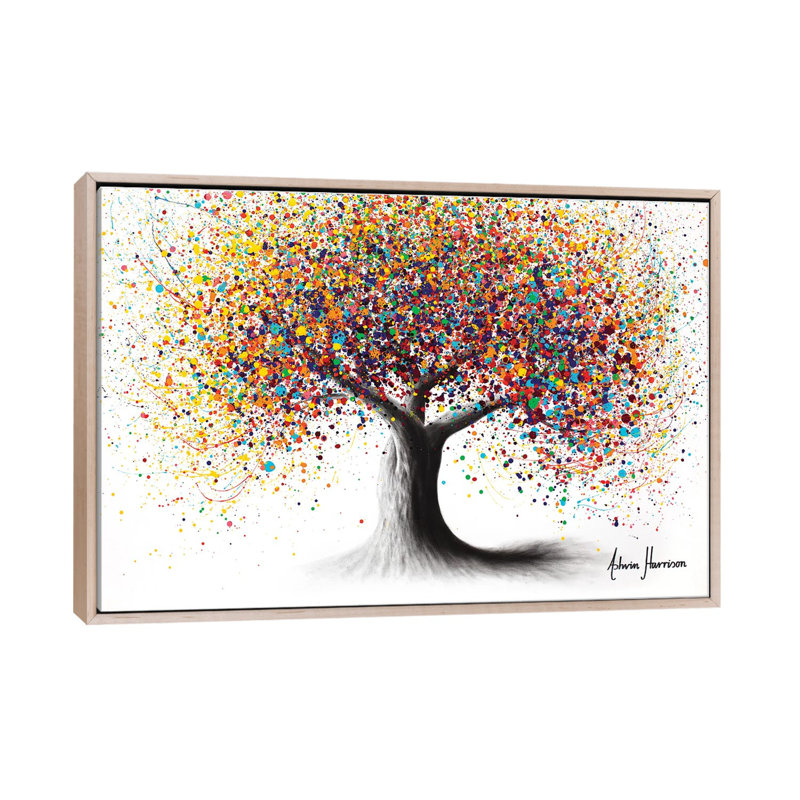 Print on Canvas, 101.6cm H x 152.4cm W x 3.81cm D, Oak Floater Framed