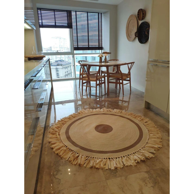 Tapis rond rond Olalla, Rond 3 pi 3 po