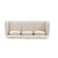 Fauteuil 3 places beige, 78 po Large, avec coussins, conception inspirée des pétales, confort ergonomique pour le bureau, la chambre à coucher, inspiré, mousse à haute résilience, conception