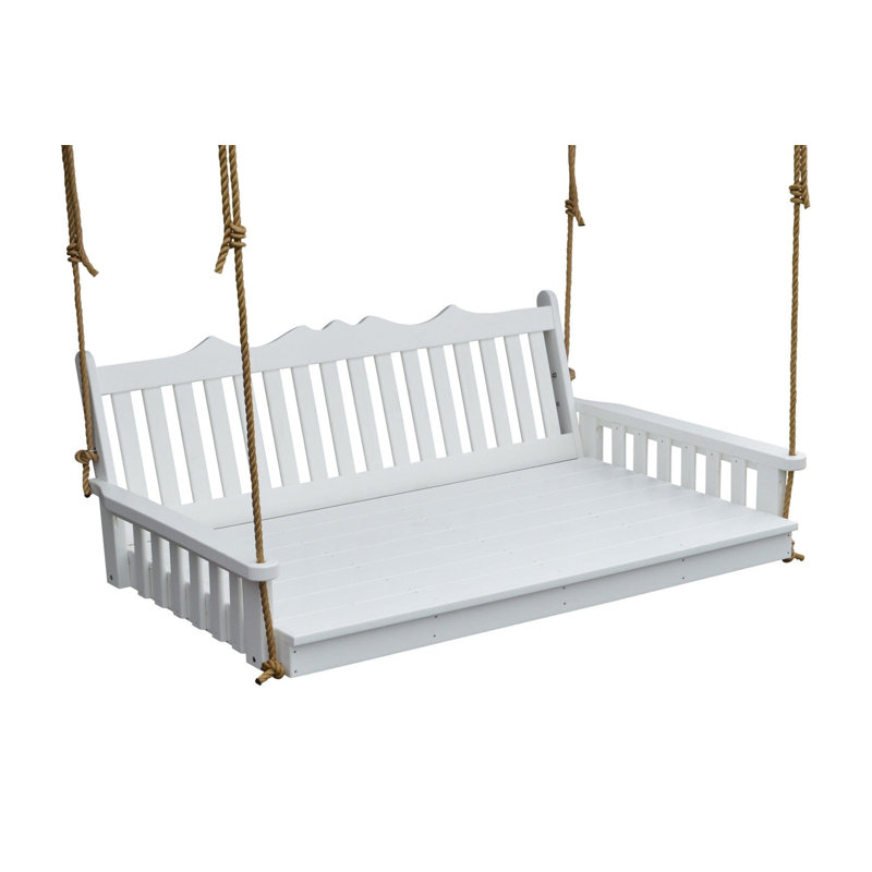 Balancelle en plastique recyclé Keystone Amish Co., 62", Blanc brillant
