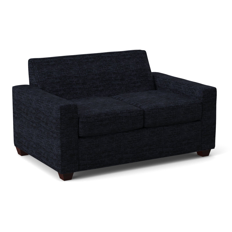 Avery Loveseat Sleeper Sofa, Empire Mahogany, Fluff Alabaster
