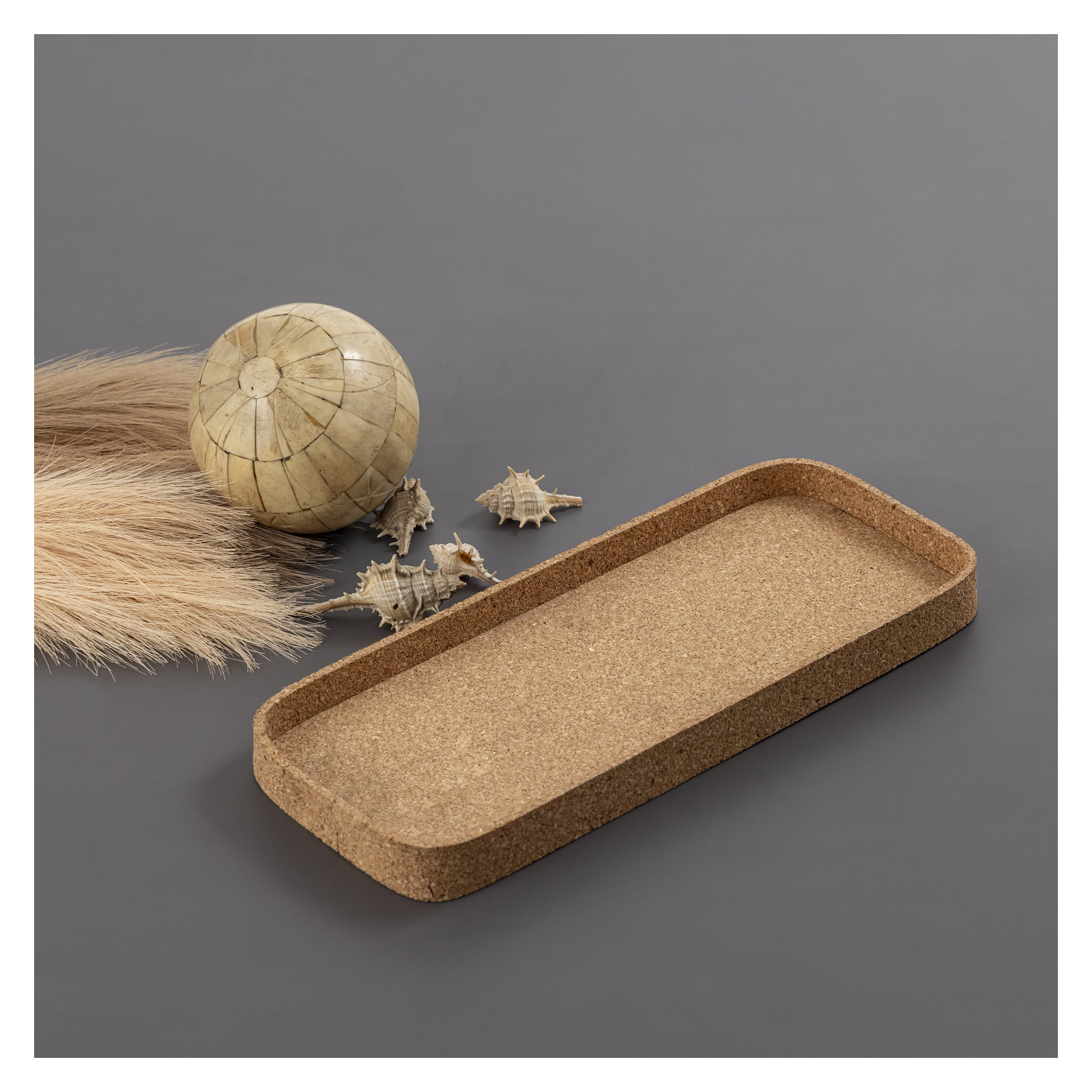Rectangle Cork Tray Large, 6.5"Wx15.5"Dx1.25"H