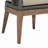 Outdoor Patio Dining Chair In Weathered Eucalyptus Wood With Rope And Cushions