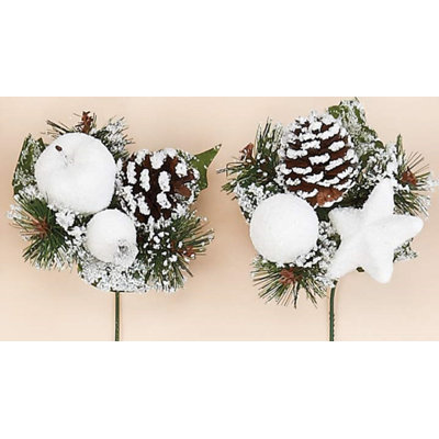 White Christmas Picks