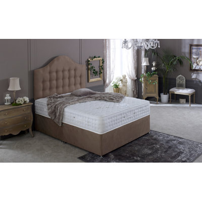 Kinmel Pocket Upholstered UK King - DE 150 X 200 Cm Divan Bed with Mattress