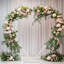 79" Tall Heart Shape Wedding White Metal Arches Backdrop Stand Dual Arch Frame