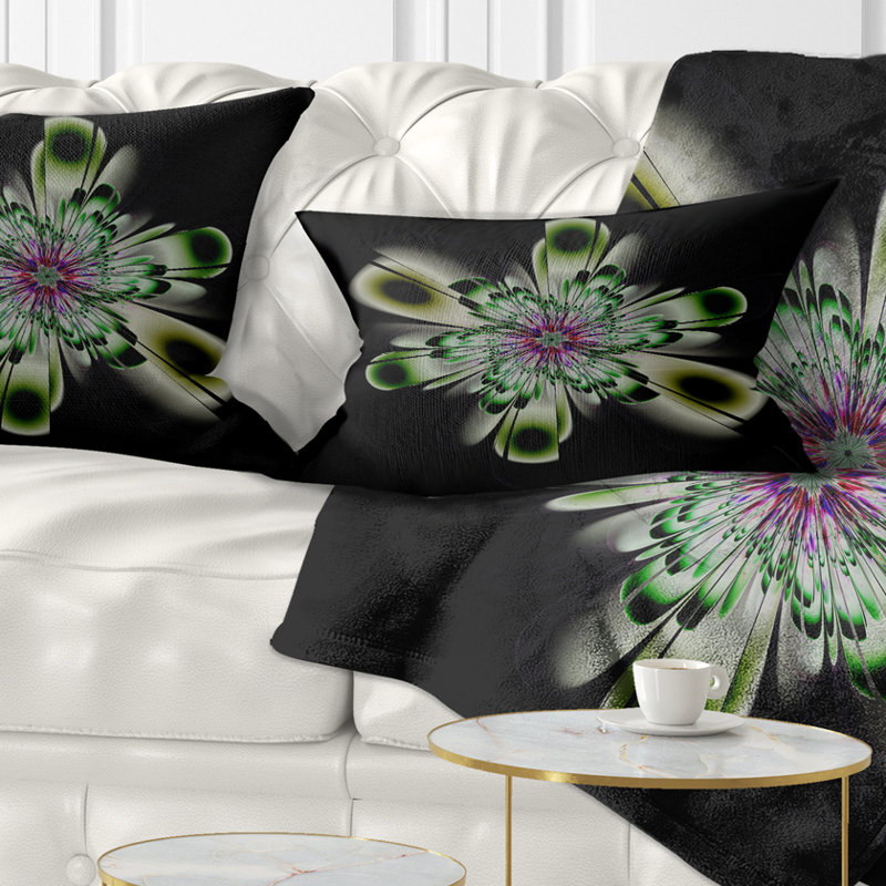Coussin lombaire en cristal brillant floral