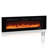 60" Electric Fireplace, Recessed & Wall Mounted Electric Heater - Crystal Stone & Log