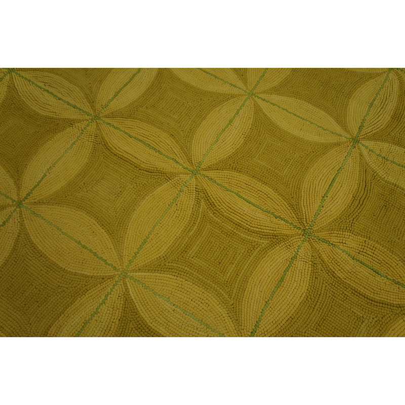 Hand Hooked Wool Geometric Area Rug