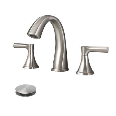 Topcraft  2 Handle Stainless Steel Bathroom Sink Faucet With Pop-Up Drainer