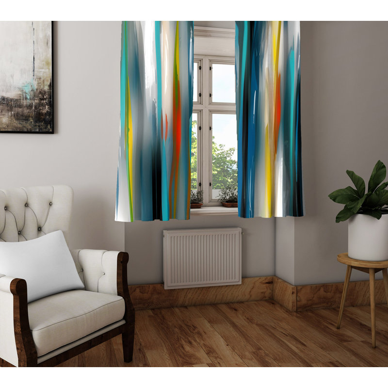 Beunca Semi Sheer Curtain Pair, 56" W x 78" L