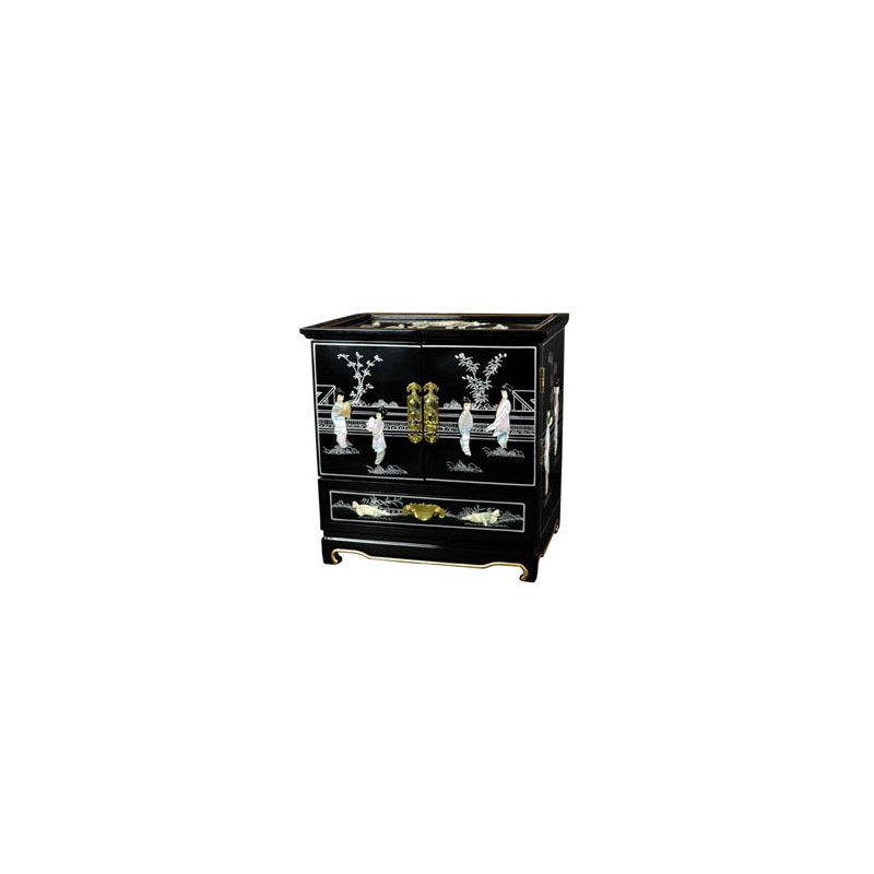 Lacquer Black Empress Jewelry Box