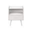 Table d'appoint, table d'appoint, bout, tiroir de rangement, table de chevet, chambre à coucher, salon, stratifié blanc, contemporain, moderne-129461724