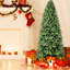 Arbre de Noël de 7,5 pi, 1599 pointes et apparence de pin réaliste, branches articulées, installation sans effort, support en métal stable, ornementation classique en PE, structure, décoration des Fêtes rapide