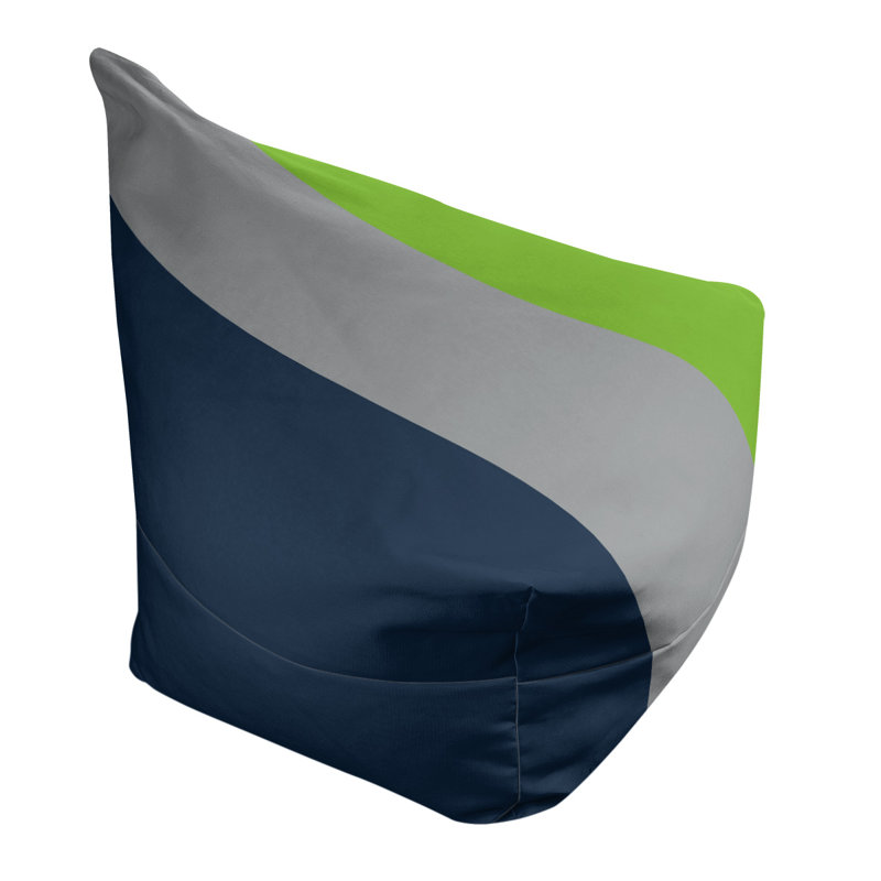 Fauteuil à billes Washington, 31 po x 38 po x 42 po, Midnight Blue/Moonlight Grey/Aurora Green