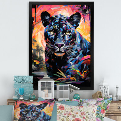 «Colorful Panther Futuristic Wilderness Futurist» sur toile