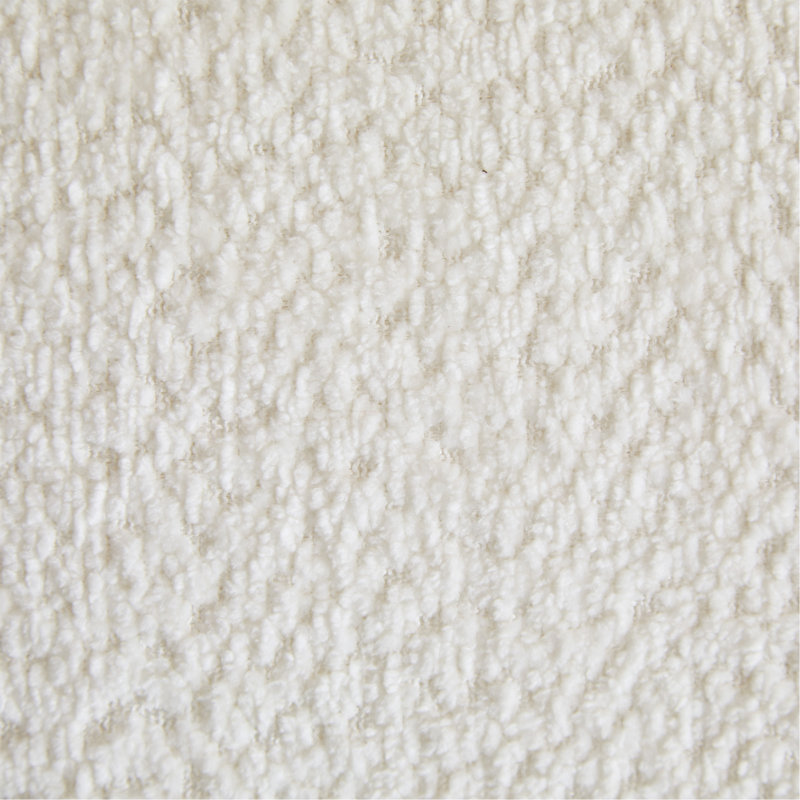 Canapé 83 pouces à 3 places Boucle, White Fabric, White