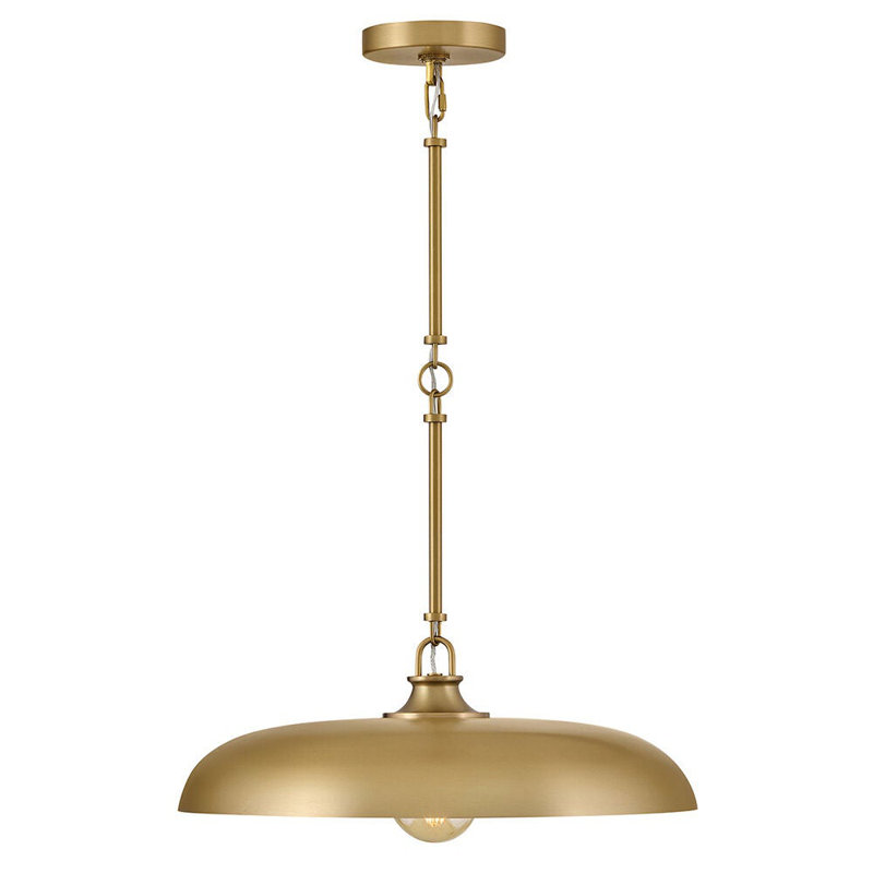 Sadie 1 - Light Steel Chandelier, Lacquered Brass, 6.25" H x 18" W x 18" D