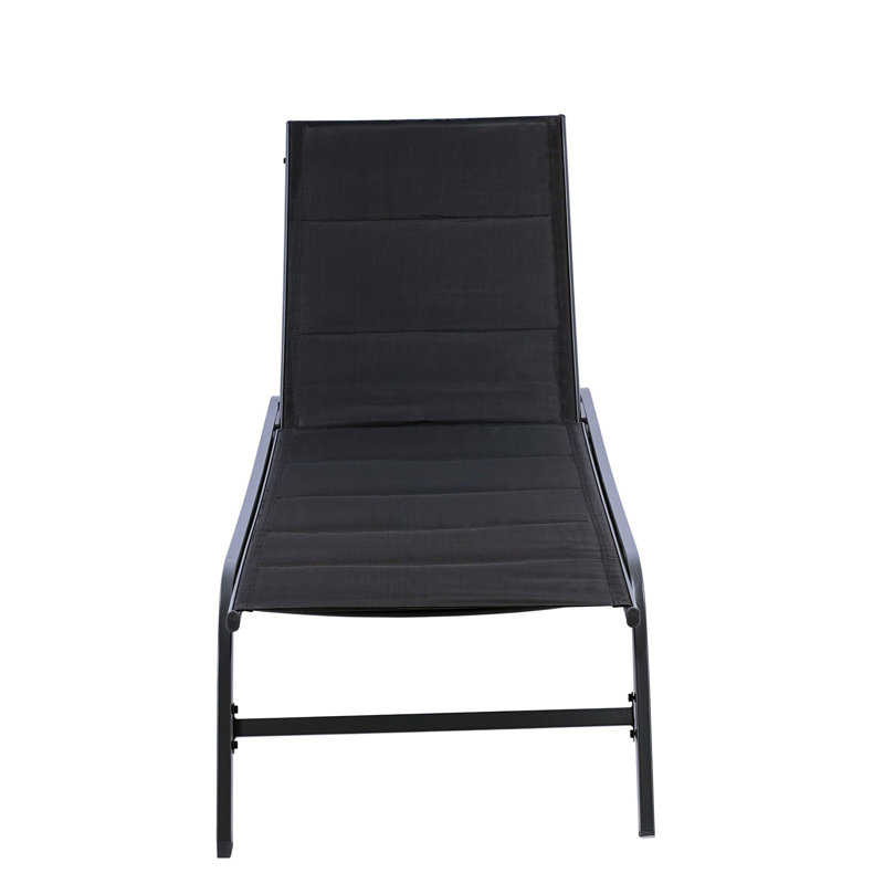 Chaise longue de plage, Noir