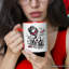 Grande tasse sarcelle avec squelette de la Saint-Valentin, I Love Hard Drôle de cadeau Sassy avec nom personnalisé