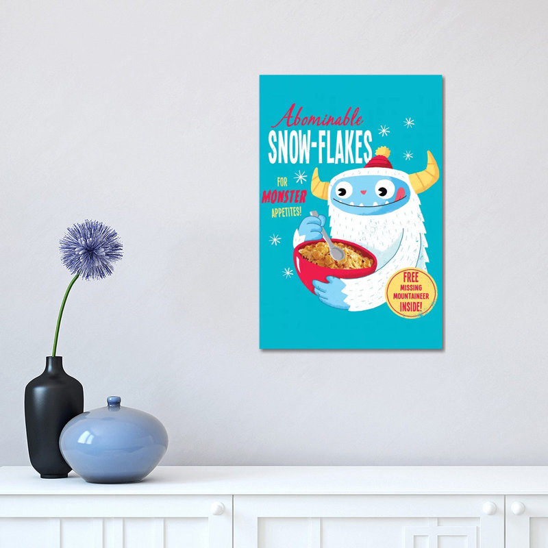 Abominable Snowflakes 1 Piece Wrapped Canvas Painting