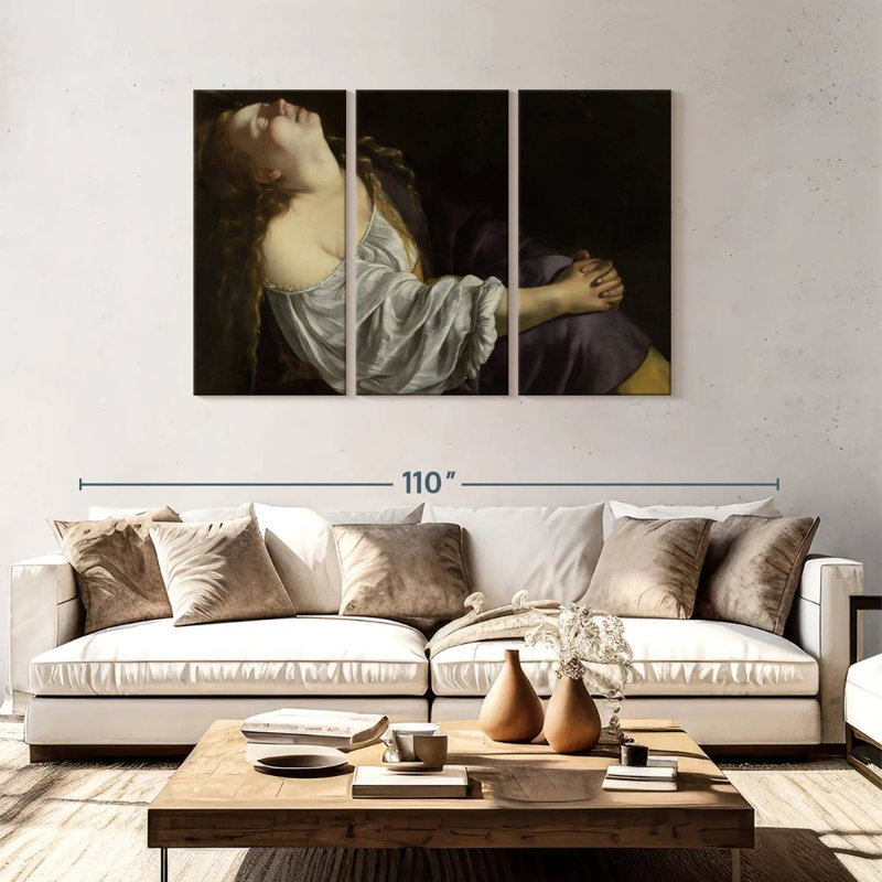 Adella Mary Magdalene en extase 1611, H 48 po x l 74 po