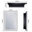 Armoire à pharmacie murale 24 po x 30 po à fixation murale noire avec miroir et fonction antibuée 3 couleurs avec éclairage