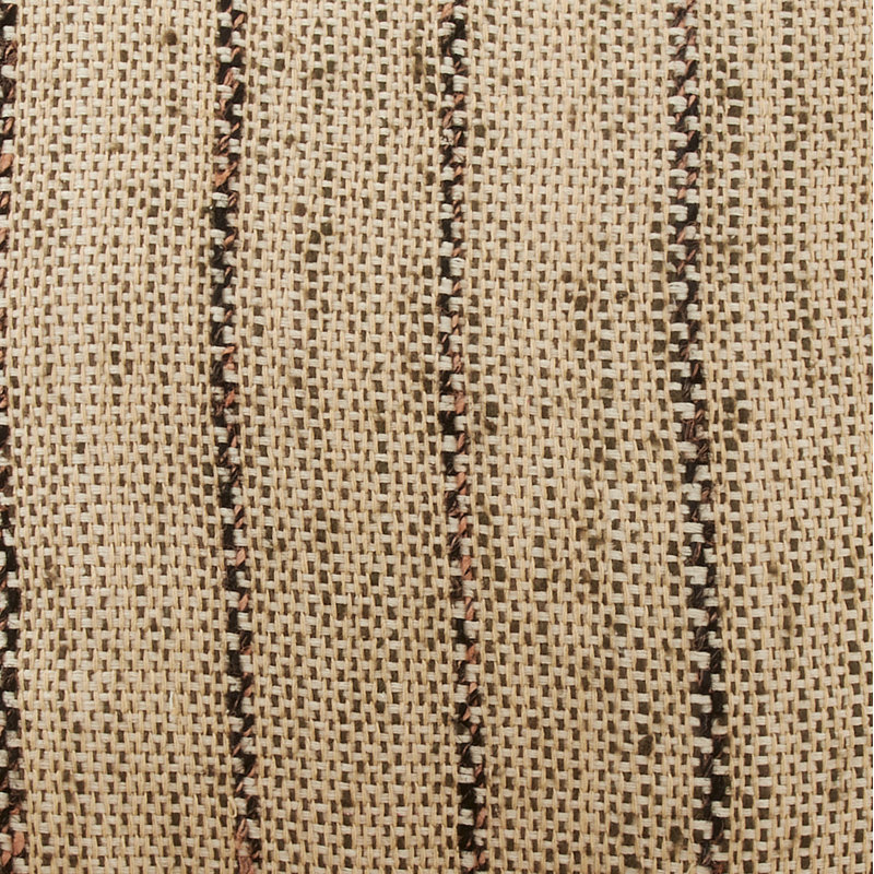 Natural Cotton and Polyester Striped Throw Pillow Cover