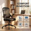 Chaise de bureau ergonomique en filet avec support lombaire et hauteur réglable