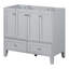 Meuble-lavabo 35,57 po x 17 po - Bois massif et 2 tiroirs 4 tablettes réglables grises à fermeture silencieuse imperméable peinte 36 po