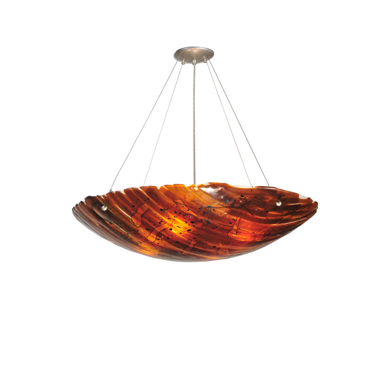 Luminaire bol suspendu unique à 4 lumières