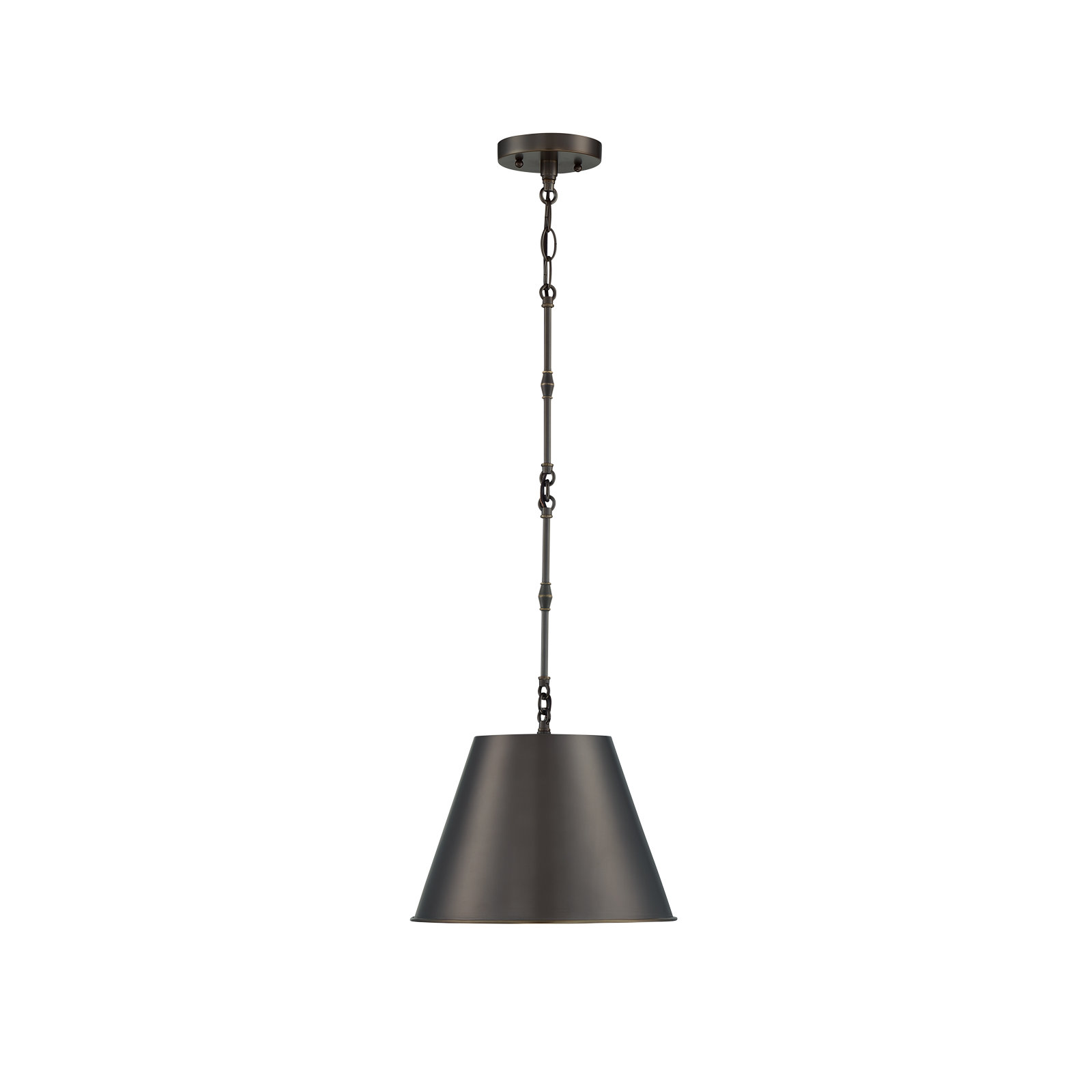 Presley Dimmable Pendant, Old Bronze, 12.75" H x 18.25" W x 18.25" D