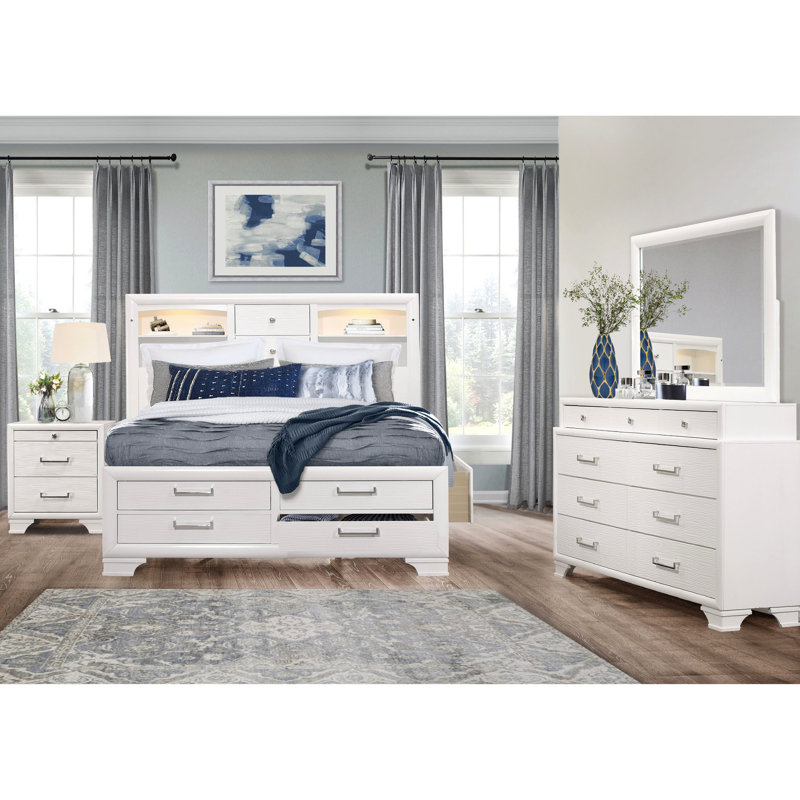 Table de chevet blanche pour la décoration intérieure - 24,11 po de profondeur, 27,39 de hauteur, bois massif et 22 couleurs