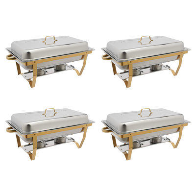 Portable Stainless Steel Food Warmers Chafing Dishes Buffet Set -  OUKANING, 10493