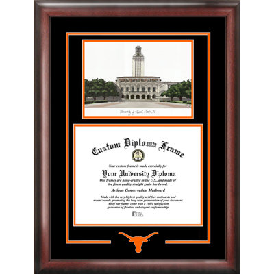 Cadre photo de diplôme de style diplômé de l’esprit de texas longhorns NCAA