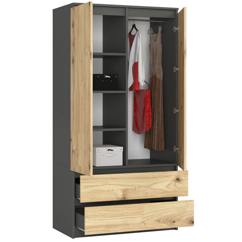 Presque 2 Door Manufactured Wood Wardrobe