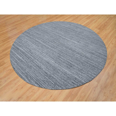 Tapis rond en laine biologique tissé à la main 12 pi x 12 pi gris Arsenic 78B1C9CBB70A404795A12F790D5D6883