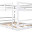 Lit double superposé au-dessus avec finition blanche - Bois de pin fabriqué et matériaux de qualité commerciale-663235942
