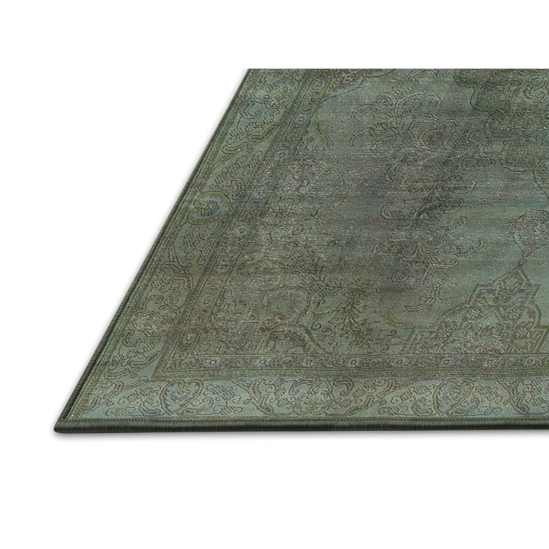 Tapis vert de style oriental, Rectangle 5 pi x 8 pi