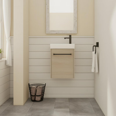 16"wall-mounted bathroom vanity with sink,  for small spaces
