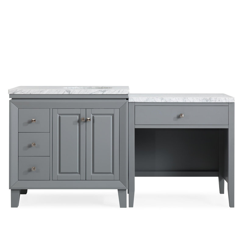 67" Bathroom Single Vanity Cabinet Off Center Sink on the Right