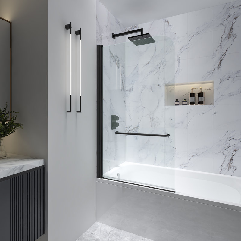 Julien 34" W x 58" H Frameless Tub Door