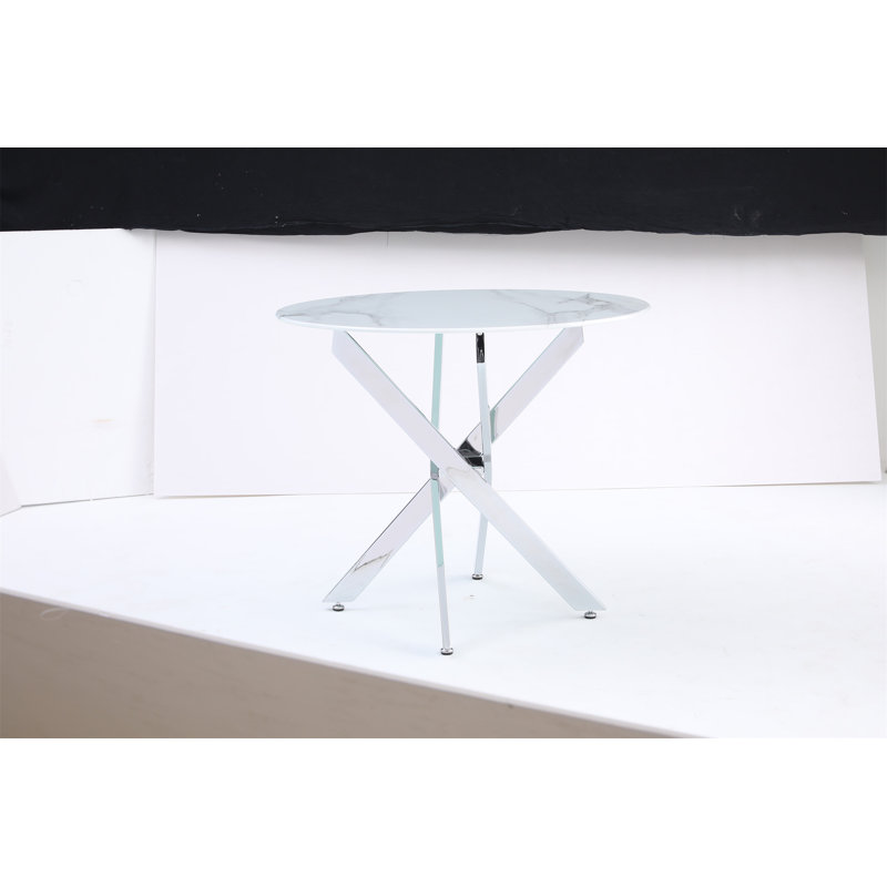 Table ronde moderne en verre