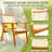 4 Piece Outdoor Seating Group with Rectangular Solid Wood Table-5497869