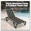 Ensemble de 2 chaises longues de patio en aluminium avec roues et dossier réglable à 5 positions-1416795229