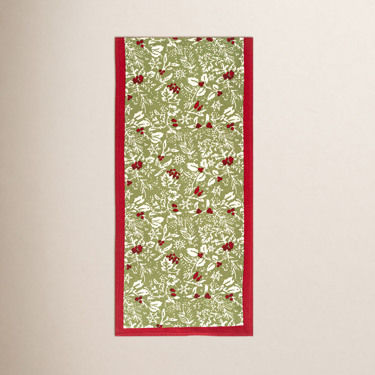 The Holiday Aisle® Liljan Floral Christmas Table Runner | Birch Lane