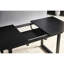 Table de salle à manger carrée moderne avec pieds en métal, surface noire pour le soutien du salon