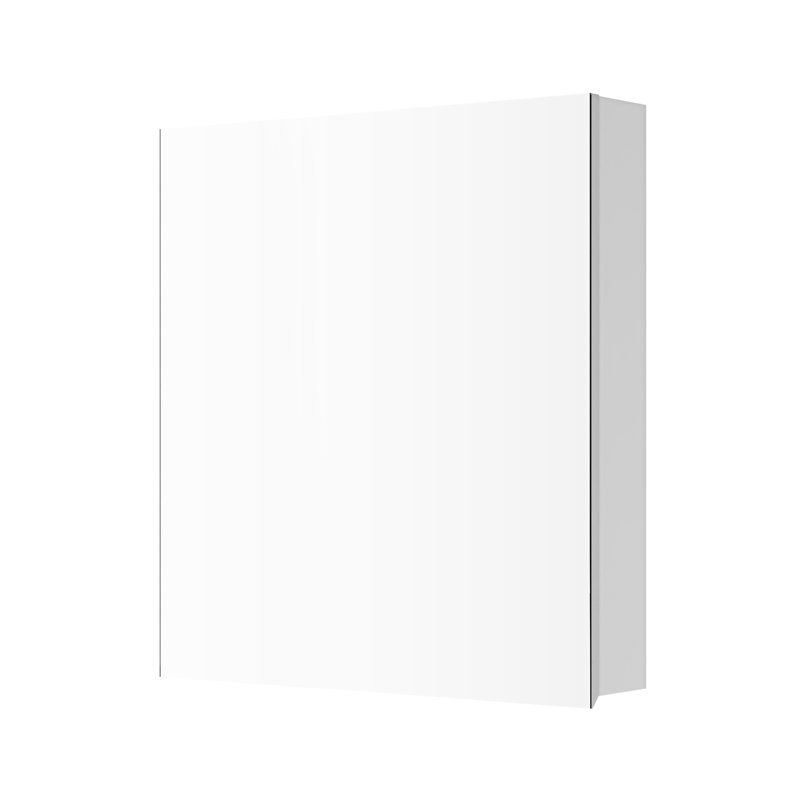 Rangement pour salle de bain à miroir biseauté 24 po x 30 po - ouverture de porte droite, grande pièce, bois d'ingénierie, charnières silencieuses, bords d'armoire blancs l 24 po x H 30 po, grande capacité, charnière silencieuse,