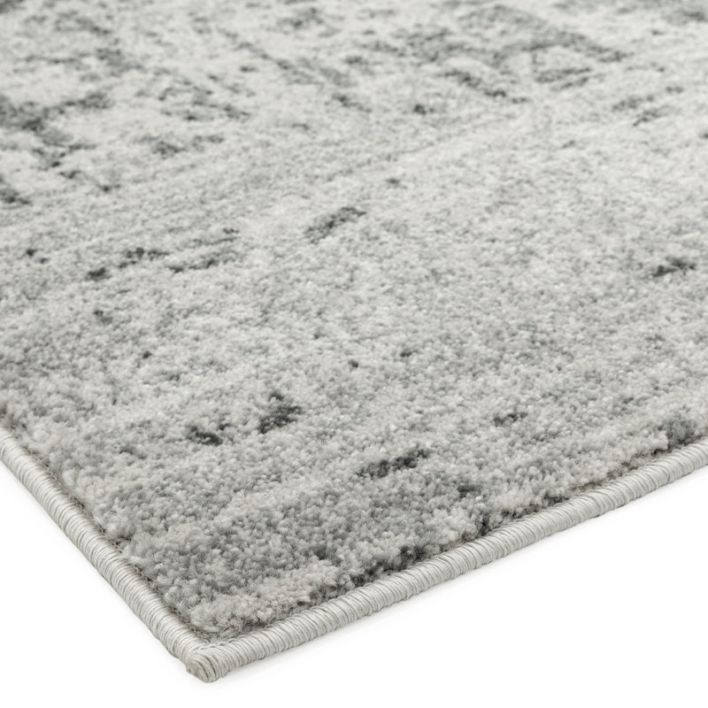 Abdirahman Tufted Grey Area Rug, Rectangle 80 x 150cm